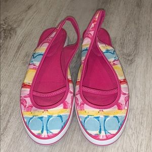 Coach colorful sling back flats